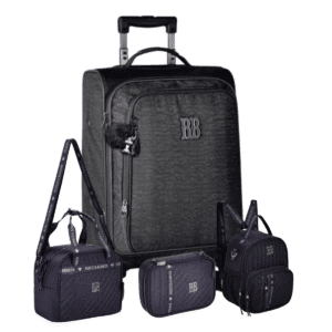 Kit Mochila Mala Rodinha Escolar RB Rebecca Bonbon Lancheira Estojo Box Juvenil