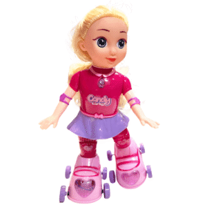 Boneca Candy Patinadora Infantil Com Luzes Patina Anda Canta