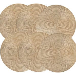 Jogo Americano Redondo 6 Peças Mesa Posta Cozinha